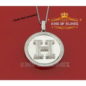 King 13602WH-A49KOB 10k White Gold Finish 0.25ct Diamond Silver Men's 