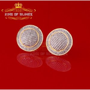 King 12667Y-A89KOB 10k Yellow Gold Finish Real Diamond Ct Stud Silver 