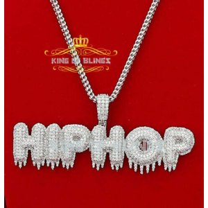 King 17724W-A179KOB 10k White Gold Finish Hiphop