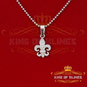 King 9887W-A15KOB 10k White Gold Finish With Lab Created Diamonds Fleu