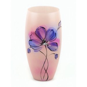 B2 7518/300/sh232 Handpainted Glass Vase (pack Of 1)