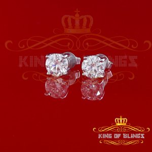 King 20033W-A249KOB 10k Real White Gold With Ct Round Vvs 'd' Color Mo