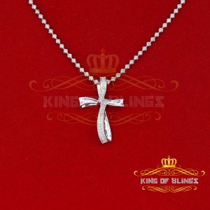 King 13380W-A19KOB 10k White Gold Finish With 0.07 Ct Real Diamond Cro