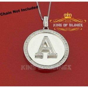 King 13602WA-A49KOB 10k White Gold Finish 0.25ct Diamond Silver Men's 