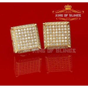 King 9615Y-A27KOB 10k Yellow Gold Finish In Silver With Lab Created Sq