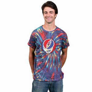 Jayli 104GDSMGDShirt:104GDS-purp-XL Candy Man T-shirt Tie Dye Short Sl