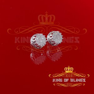 King 19757W-A59KOB Women's Stud In 925 White Sterling Silver 0.33ct Di