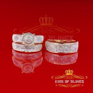 King 19904Y-A99KOB 925 Silver With 0.33ct Real Diamond Men's  Women's 