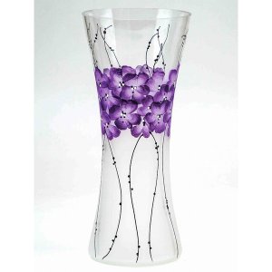 B2 7756/300/sh241 Handpainted Glass Vase (pack Of 1)