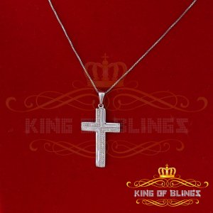 King 13072W-A29KOB 10k White Gold Finish With Real Diamond Silver Fait