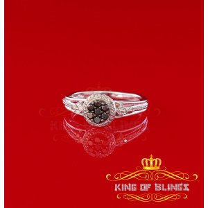 King 16148W-A169KOB 10k Real White Gold With 0.30 Ct Real White And Bl