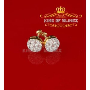 King 16155Y-A19KOB Men's Hip Hop Iced Flower Cluster Sterling Silver S