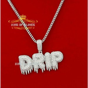 King 17785W-A149KOB 10k White Gold Finish ''drip