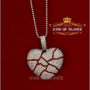 King 17856W-A39KOB 10k White Gold Finish ''heart