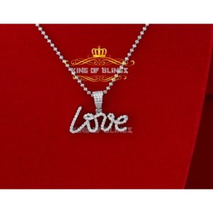 King 18257W-A19KOB 10k White Gold Finish 925 Silver Cubic Zirconia Mot