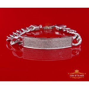 King 12599W-A149KOB 10k White Gold Finish With Ct Real Diamond Silver 