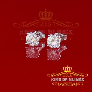 King 20067W-A199KOB 10k Real White Gold With Ct Round Vvs 'd' Color Mo