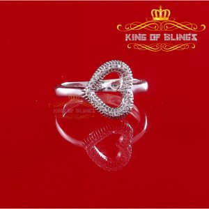 King 12357W-A12KOB 10k White Gold Finish Ladies Arrow Silver Ring Size