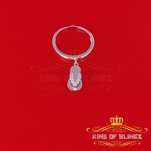 King 4906W-A89KOB 10k Real White Gold With 0.08 Ct Real Diamond Ladies