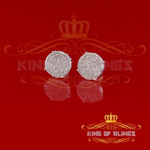 King 19469W-A49KOB 0.30 Ct Diamond Hip Hop Earrings, Women Diamond Stu