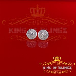 King 19694W-A59KOB 0.33 Ct Diamond Hip Hop Earrings, Women Diamond Stu