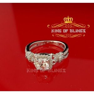 King 14605W-A15KOB 10k White Gold Finish Ladies Ring Silver Size 5.5 W