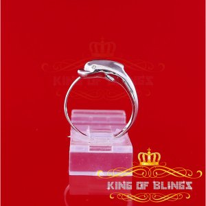 King 7240W-A99KOB 10k Real White Gold With 0.02 Ct Real Diamond Ladies