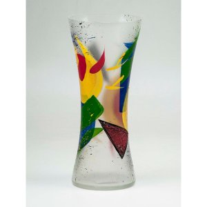 B2 7756/300/sh062 Handpainted Glass Vase (pack Of 1)