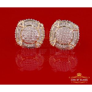 King 12669Y-A69KOB Silver Iced Out 0.33ct Hip Hop Men Women Diamond St