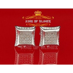 King 9877W-A18KOB 110 Carat Diamond Stud Earrings For Women White Ster