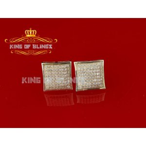 King 9581Y-A24KOB 10k Yellow Gold Finish With Lab Created Square Men's