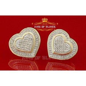 King 12796Y-A55KOB 10k Yellow Gold Finish Silver Real White Diamond 0.