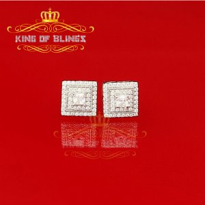 King 10202Y-A12KOB Men's Elegant Square Yellow Gold Sterling Silver Sc