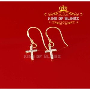 King 19014Y-A12KOB Men's Yellow Gold Hip Hop Iced Round Dangling 925 S