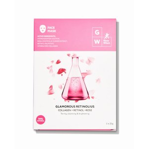 Glow GW05GR Facial Mask With Collagen  Rose Flower Extract (pack Of 5)