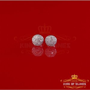 King 18432W-A39KOB 0.33 Ct Diamond Hip Hop Earrings, Women Diamond Stu