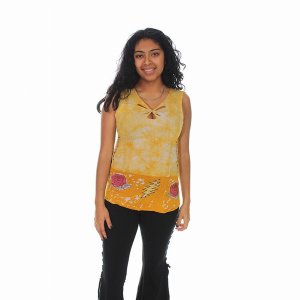 Jayli PSGD21-36WTop:PSGD21-36-goldrose-XL Ryder Top Cotton Lycra Batik