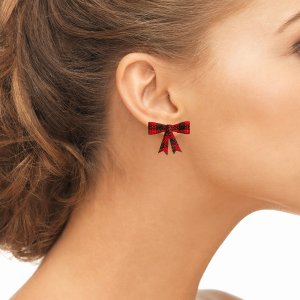 The bow earrings Christmas Bow Earrings (pack Of 5) (pack Of 5)