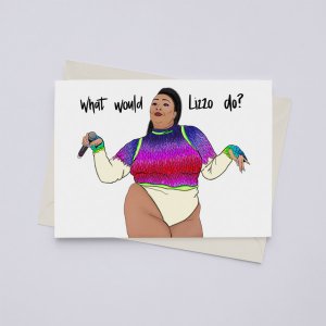 Black 149901586 What Would Lizzo Do? - Greeting Card (pack Of Pack Of 