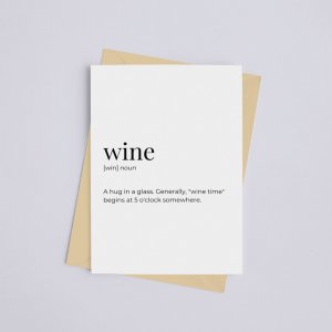 Black 149903028 Wine - Greeting Cardwall Art Print (pack Of 1)