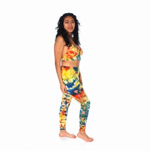 Jayli PS21-10WLeggings:PS21-10-multi-S Harmony Leggings Cotton Lycra T