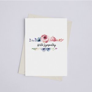 Black 149901520 With Sympathy - Greeting Card (pack Of Pack Of 1)