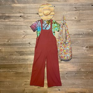 Jayli AJW19-95Woveralls:AJW19-95-marn-M Sawyer Overalls- Enzyme Washed