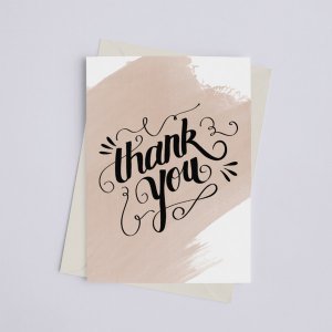 Black 149901627 Thank You Watercolor - Greeting Card (pack Of Pack Of 