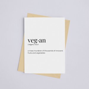 Black 149902925 Vegan - Greeting Cardwall Art Print (pack Of 1)