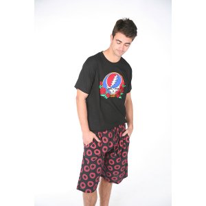 Jayli PH2PHMshorts:PH2-blk-XL Fishman Shorts Cotton Men's Phish Donut 