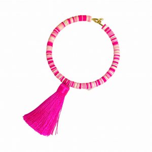 The keyringG-stripes Keyring Bracelet With Tassel (pack Of 1)