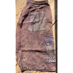 Jayli AJS124-Mshorts:AJS124-brn-XL Keith Shorts Cotton Stonewash Cargo