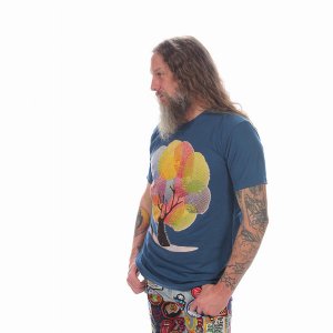 Jayli NTM31MShirt:NTM31-2X Rainbow Tree No Time T-shirt Cotton Rainbow