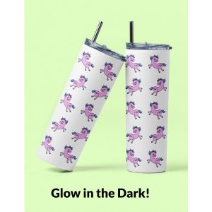 Black 149900601 Unicorn Tumbler (glow In The Dark) (pack Of 1)